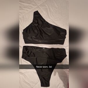 SHEIN Black One-Shoulder Bikini